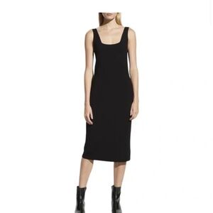 Vince wool blend lightweight fitted sleeveless midi dress XXS like new condition
